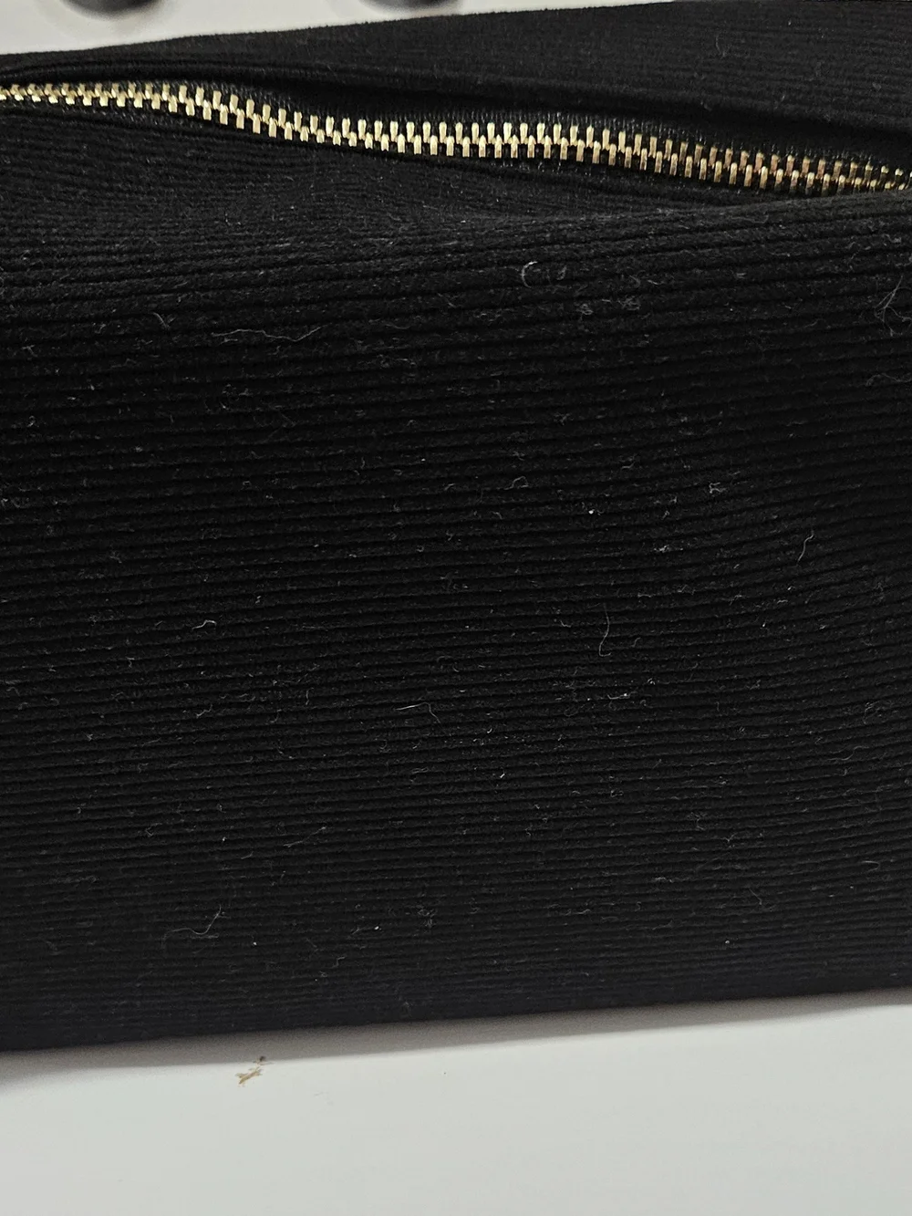 La Prairie Switzerland Black Women’s Clutch Cosmetic Bag - Elegant Gold Logo
